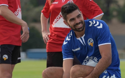 Roberto durant un entrenament aquesta temporada a Olímpia | Roger Benet